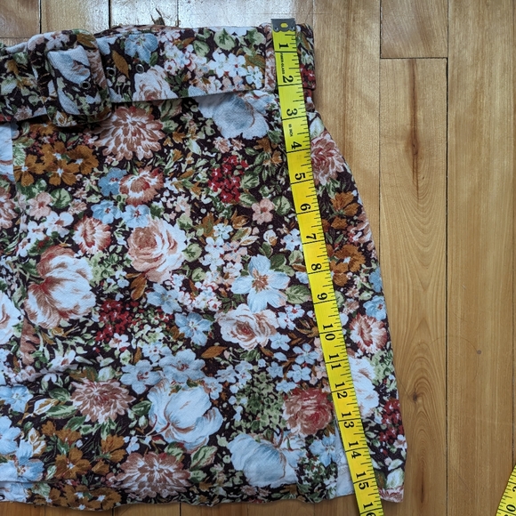 Zara floral miniskirt with belt - Picture 5 of 7
